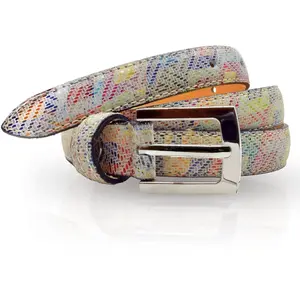 Ceinture en Cuir F-2 multicolore T.90/105 pas cher