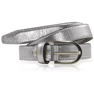 Ceinture en Cuir doublure Synderme grise T.85/100 pas cher