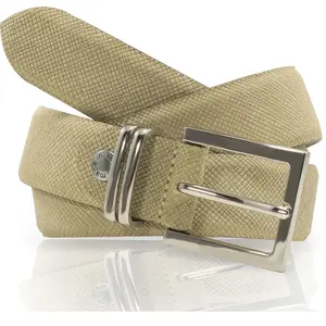 Ceinture en Cuir beige T.95/110 pas cher