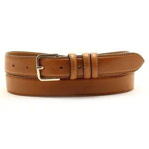 Ceinture en Cuir pleine fleur cognac T.90/105 pas cher