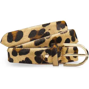 Ceinture en Cuir pleine fleur léopard T.95/110 pas cher