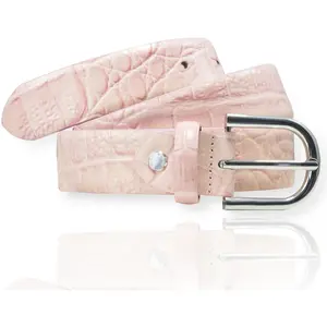Ceinture en Cuir F-6 rose T.100/115 pas cher
