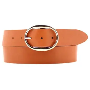 Ceinture en Cuir pleine fleur cognac T.85/100 pas cher