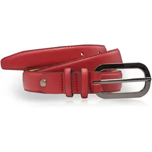 Ceinture en Cuir pleine fleur rouge T.95/110 pas cher