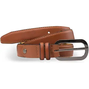 Ceinture en Cuir pleine fleur tabacco T.85/100 pas cher