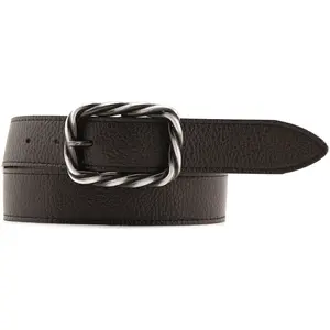 Ceinture en Cuir F-10 noire T.90/105 pas cher