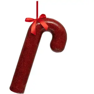 Comparateur de prix : FEERIC LIGHTS & CHRISTMAS Suspension de Noël Sucre Orge Rouge pailleté H 30 cm