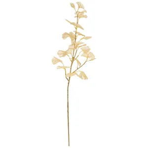 FEERIC LIGHTS & CHRISTMAS Branche décorative spéciale fêtes Ginkgo doré H 77 cm