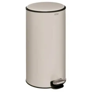Comparateur de prix : 5five Simply Smart - Poubelle Métal Delta 30L Argile Blanche Five