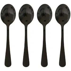Comparateur de prix : Lot de 4 Cuillères à Café en Inox Shadow 13cm Noir