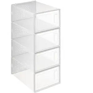 5five 3S. x Home Lot de 4 boites range chaussures en plastique M ACCS pas cher
