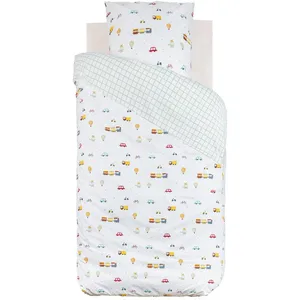 Comparateur de prix : ATMOSPHERA Parure de couette 100% coton 57 fils imprimée 140x200 1 taie