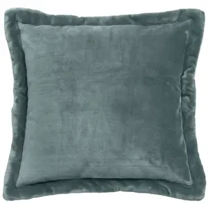 Atmosphera Créateur D'intérieur - Coussin flanelle Cuddly bleu 45x45cm