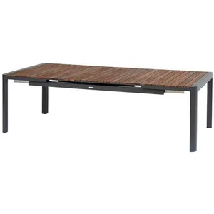 Comparateur de prix : HESPERIDE Table de jardin extensible paradize noyer & graphite 12 places en aluminium et acacia PARADIZE