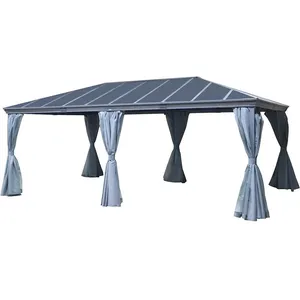 Comparateur de prix : HESPERIDE Pergola autoportante Belize graphite 3,6 x 6m en aluminium et polycarbonate - Hespéride