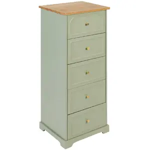 Comparateur de prix : Chiffonnier Mohea vert céladon 5 tiroirs Atmosphera Créateur D'intérieur