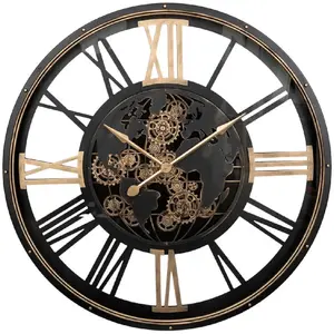 Comparateur de prix : Horloge mécanique Clark métal noir D110cm - Atmosphera createur d'interieur