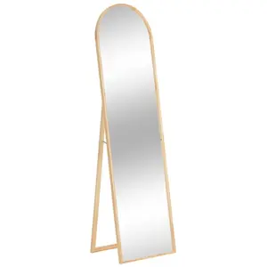 Comparateur de prix : Atmosphera Créateur D'intérieur - Miroir sur pied Kim bois 180x50cm