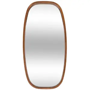 Miroir ovale Jasna bois 80x40cm - Atmosphera createur d'interieur - Marron