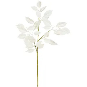 FEERIC LIGHTS & CHRISTMAS Branche décorative spéciale fêtes Ficus Blanc H 75 cm pas cher