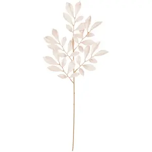 FEERIC LIGHTS & CHRISTMAS Branche décorative spéciale fêtes Feuille Rose métallisé H 74 cm pas cher
