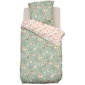 Comparateur de prix : Parure de lit 2 pièces enfant fée April coton vert 140x200cm