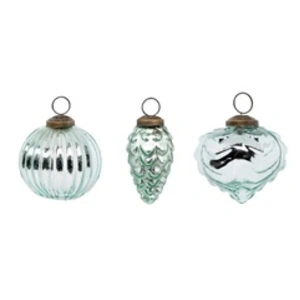Comparateur de prix : Créateur d'intérieur - Lot de 3 Boules de Noël "Formes" 8cm Vert
