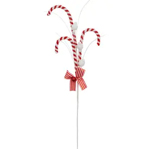 Branche décorative spéciale fêtes 3 Sucres d'orge H 74 cm pas cher