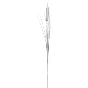 Branche décorative spéciale fêtes Roseau argent H 75 cm pas cher
