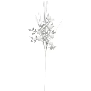 FÉÉRIC LIGHTS AND CHRISTMAS Branche feuilles boules argentées 75cm - Atmosphera créateur d'intérieur pas cher