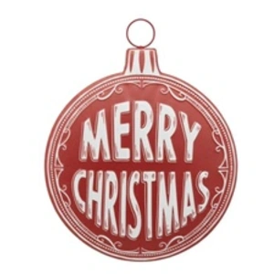 Comparateur de prix : ATMOSPHERA Boule de Noël "Merry Christmas" 40cm Rouge