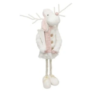 Atmosphera Créateur d'intérieur - Renne Télescopique Mathilde 76cm Blanc pas cher