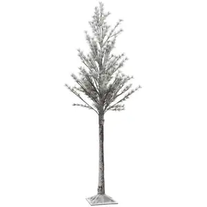 Comparateur de prix : Déco de Noël Arbre artificiel lumineux 160 LED Blanc chaud H 180 cm
