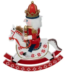 ATMOSPHERA Déco de Noël Casse-Noisette sur Cheval à bascule H 29 cm - Feeric ChristmasVendu parcarrefour
