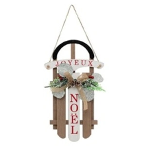 Non communiqué Atmosphera Créateur d'intérieur - Suspension Déco Noël Luge 35cm Marron pas cher