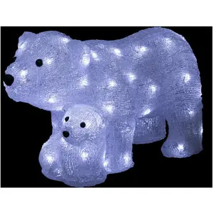 Feeric Lights & Christmas Décoration Lumineuse Extérieur "Ours" 44cm Blanc