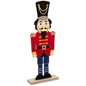 ATMOSPHERA Créateur d'intérieur - Personnage Feutrine Casse Noisette 41cm Rouge pas cher