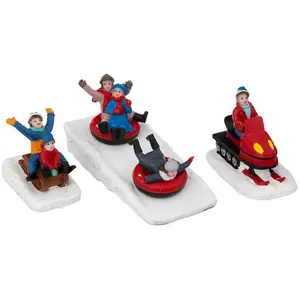 Comparateur de prix : FEERIC LIGHTS & CHRISTMAS Accessoire pour village de noël Set 3 Jeux de Glisse
