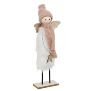 Comparateur de prix : ATMOSPHERA Créateur d'intérieur - Statuette Déco Ange de Noël Etoile 31cm Blanc