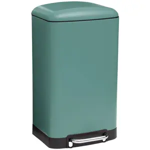 Comparateur de prix : Poubelle 30 Litres en Métal Vert ouverture à pédale - Five