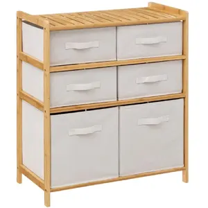 Etagère double 6 tiroirs Tidy Box 5Five - Blanc pas cher