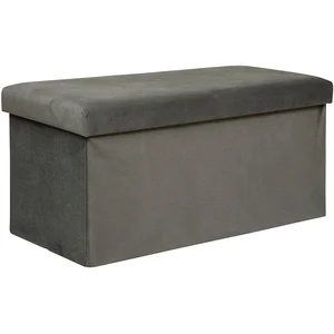 Comparateur de prix : Atmosphera Créateur D'intérieur - Pouf pliant double Lilou Gris - Atmosphera