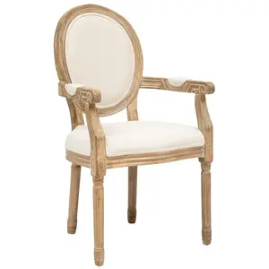Atmosphera Créateur D'intérieur - Chaise Cleon en hévéa 55x55cm beige pas cher