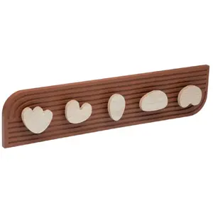 Comparateur de prix : ATMOSPHERA Créateur d'intérieur - Patère Murale 5 crochets Marine 69cm Terracotta