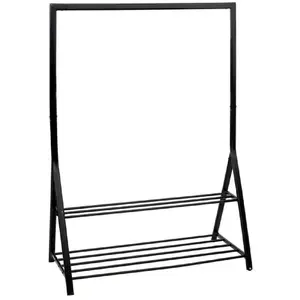 Comparateur de prix : Penderie Portant à vêtements avec étagères en Fer Noir h 167 cm - Five