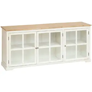 Comparateur de prix : Atmosphera Créateur d'intérieur - Buffet 3 Portes en Bois Olbia 180cm Blanc
