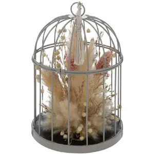 Comparateur de prix : Atmosphera Créateur d'intérieur - Fleurs Séchées Déco Cage 20cm Gris