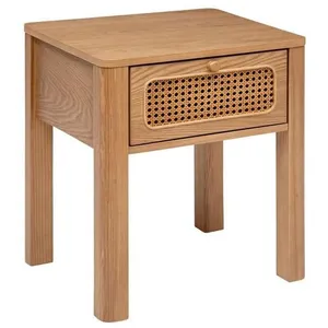 Atmosphera - Tables de Chevet Tiria en placage frêne 1 tiroir H52,5cm pas cher
