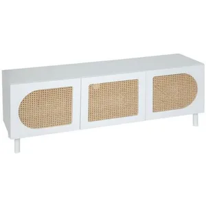 Comparateur de prix : Meuble TV "Cabras" 140x50cm blanc - Atmosphera createur d'interieur