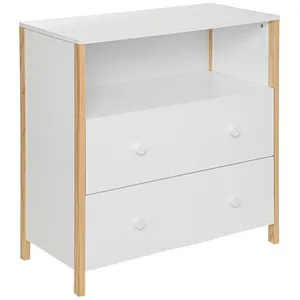 Comparateur de prix : ATMOSPHERA CREATEUR D'INTERIEUR Commode en bois kima - blancbeige - l 85 x p 40 x h 80 cm MU195877